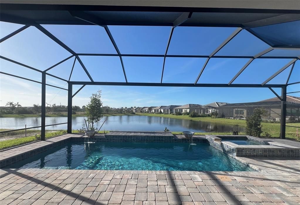 Pool and pond view