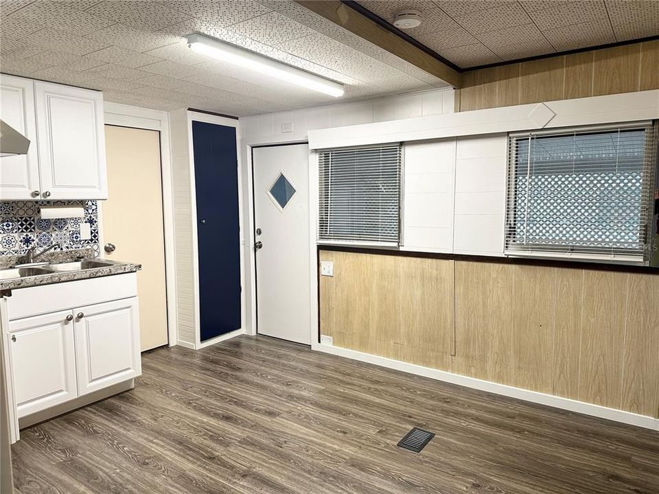 Carport entrance into kitchen