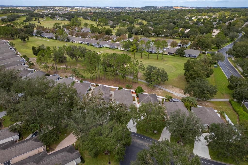 Aerial View with Golf Course