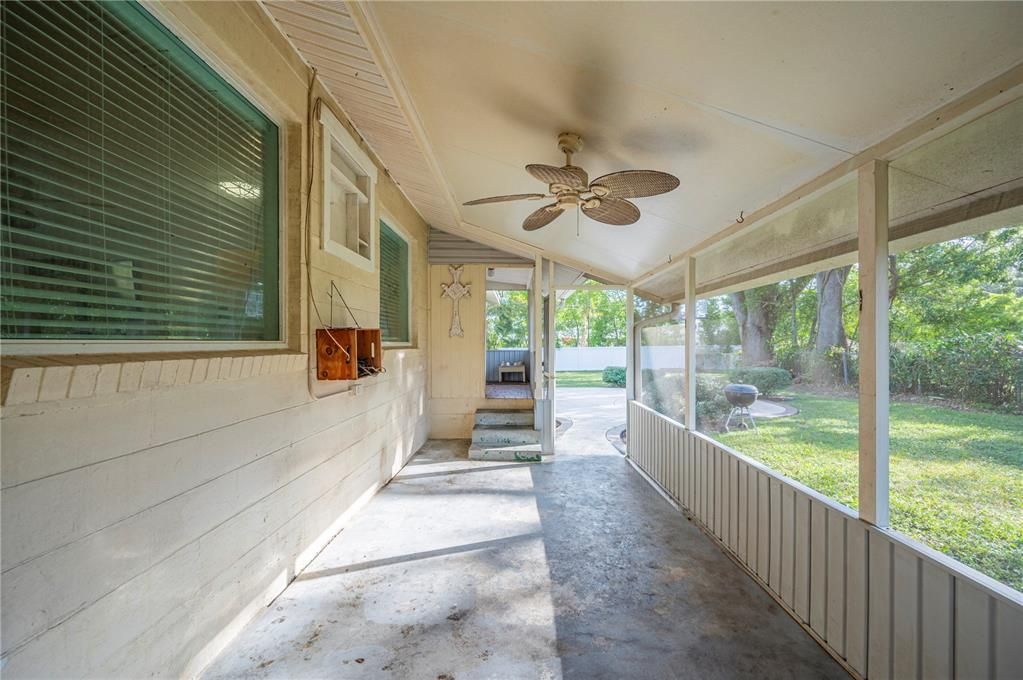 Screened in back porch