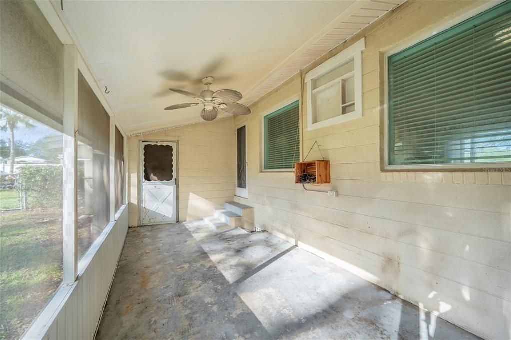 Screened in back porch