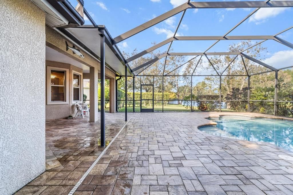 Brick Patio on Oversized Lanai