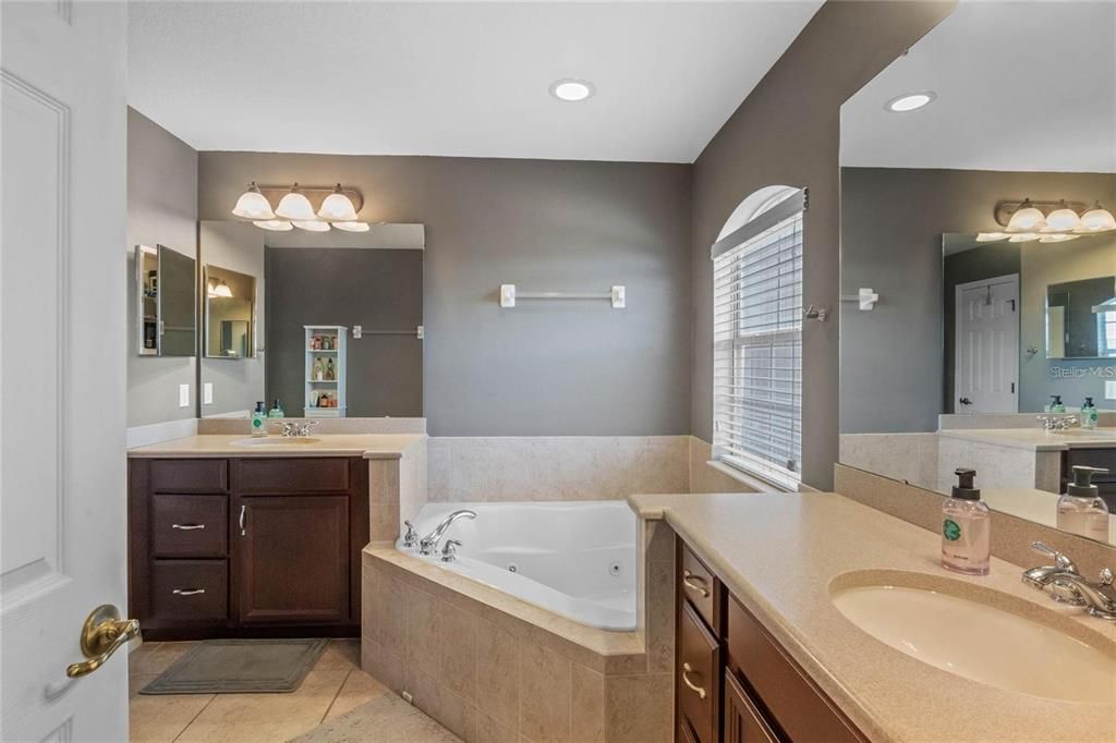 Master bath with jetted tub