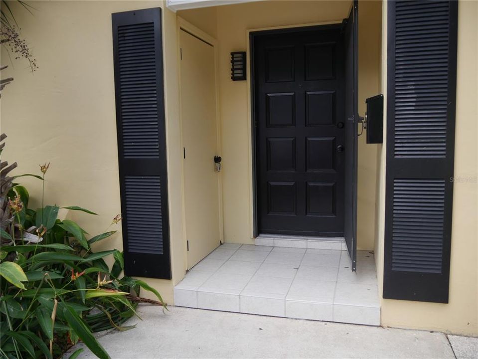 The door to the left of the front door is the laundry closet!