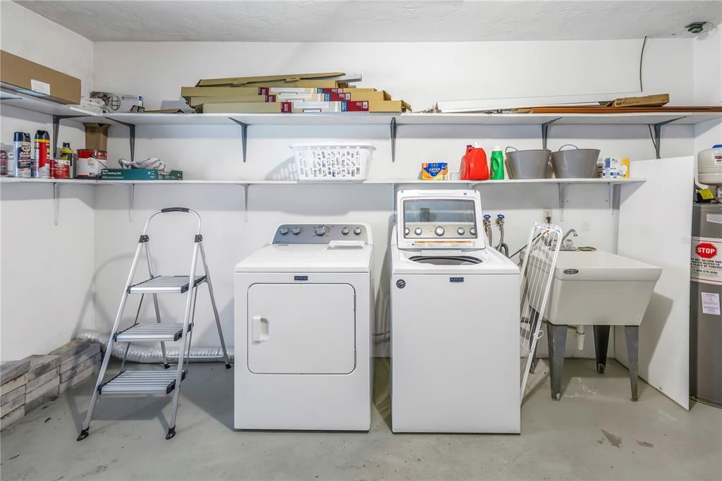 Laundry Room located in Garage