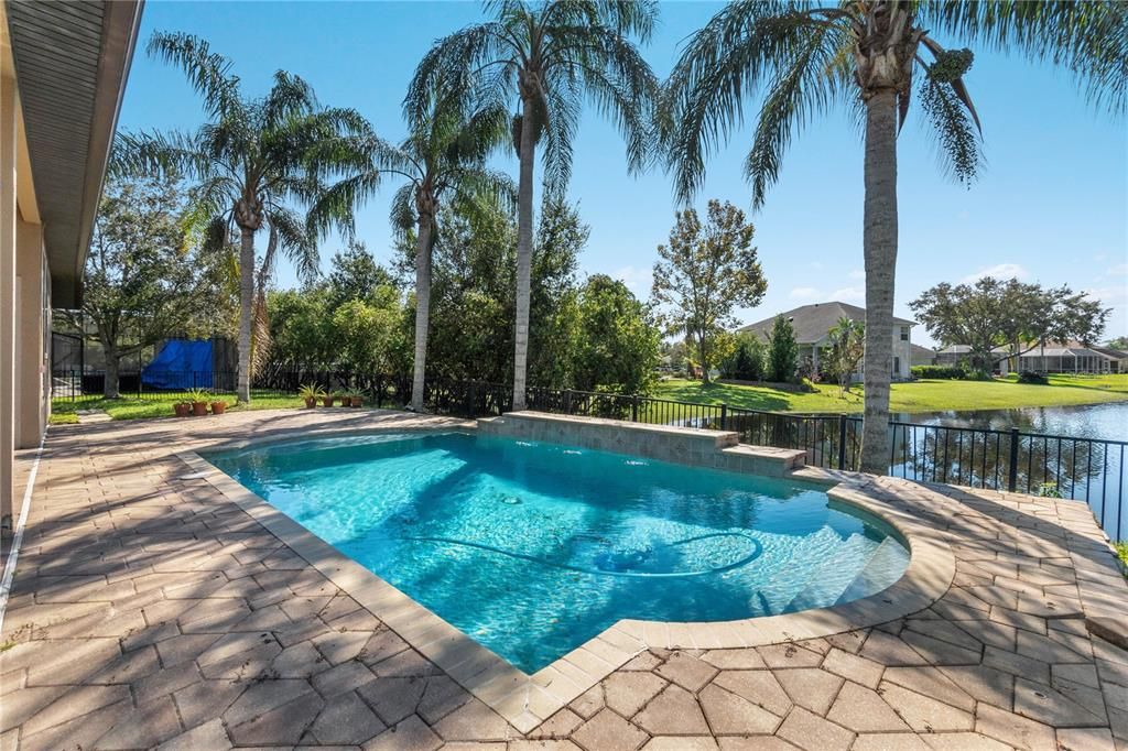 Solar-Heated Pool Overlooks Lake