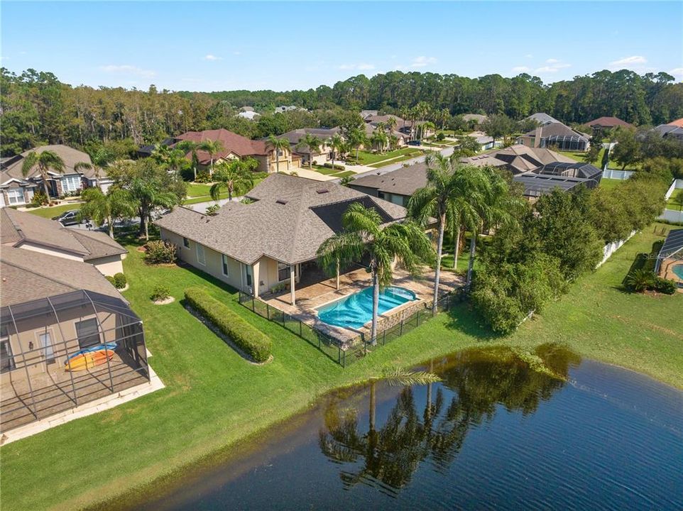 Aerial View of Pool & Lake