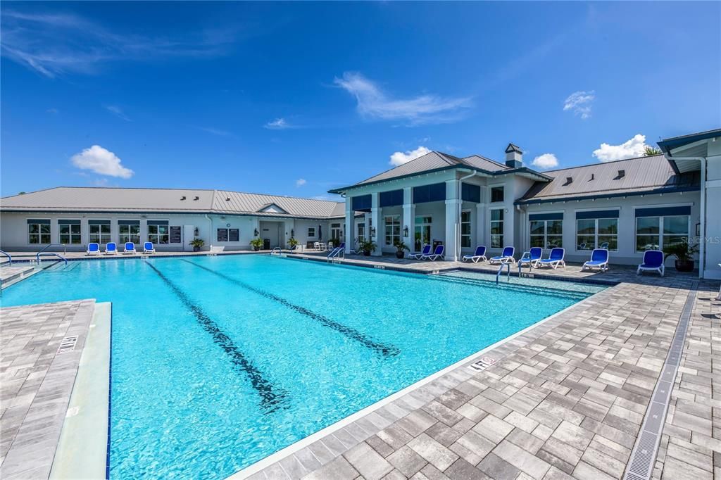 Resort-Style Community Pool, enjoy relaxing day lounging in Florida sun or participate in water aerobics class currently held weekly