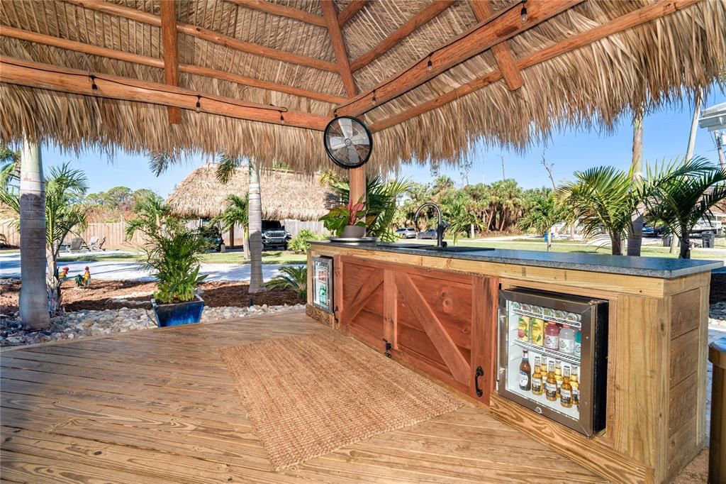 Beverage Center and Island for entertaining