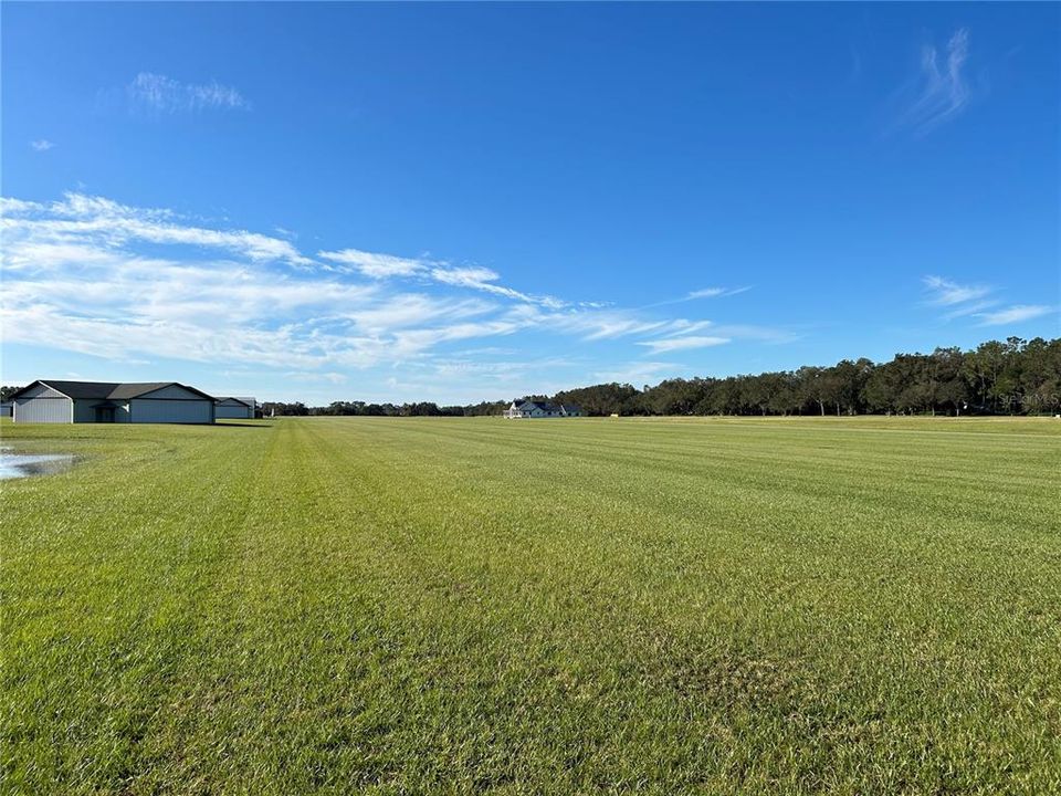 View down the runway