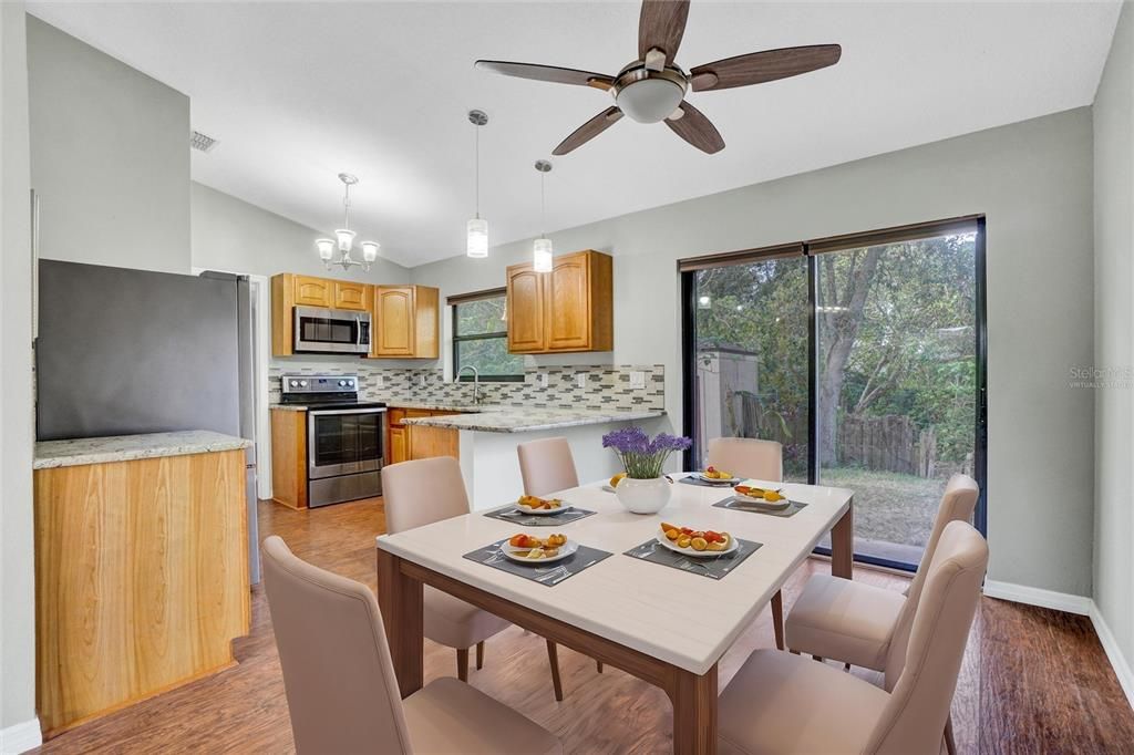 Virtually Staged Dining room