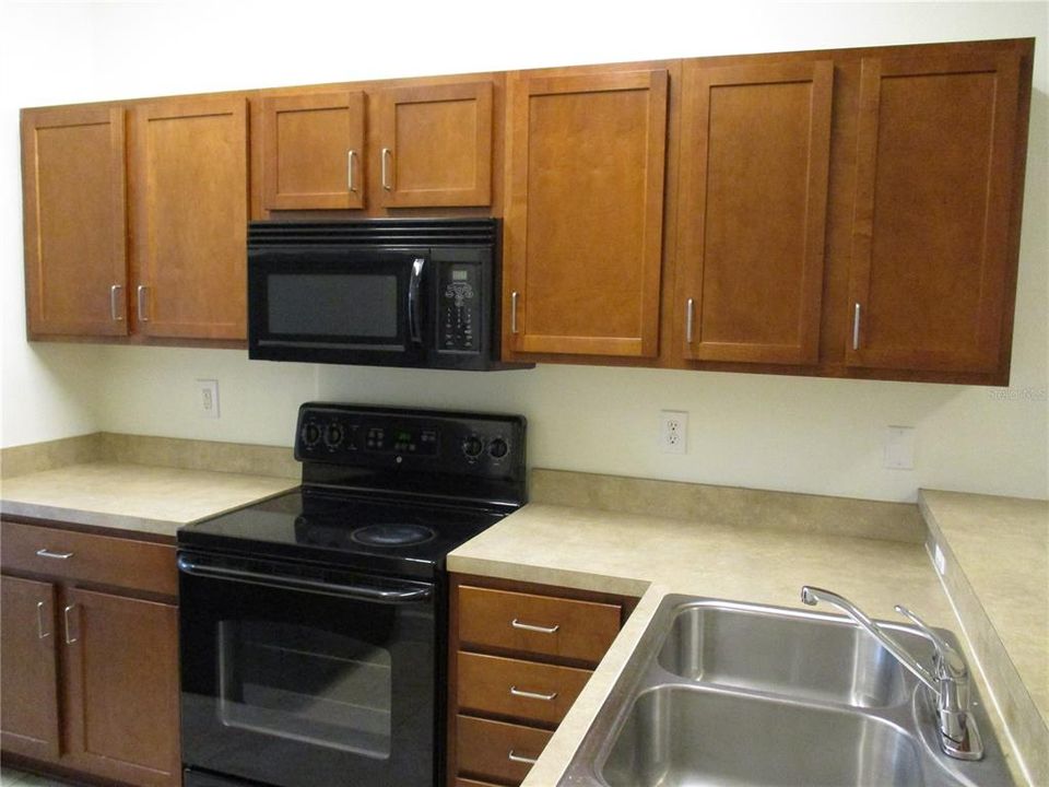 Wood cabinets in Kitchen