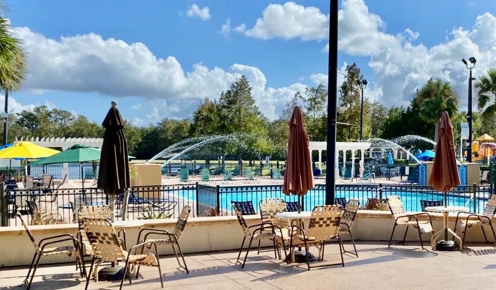 Pool view from upstairs