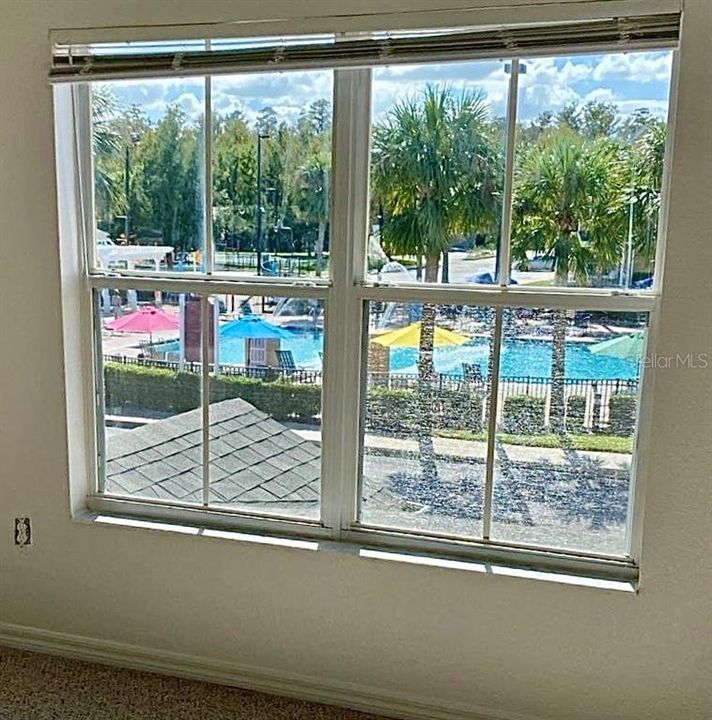 Pool view from bedrooms