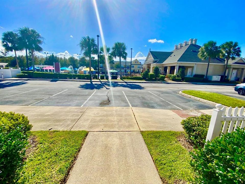 Plenty of Parking steps from the pool