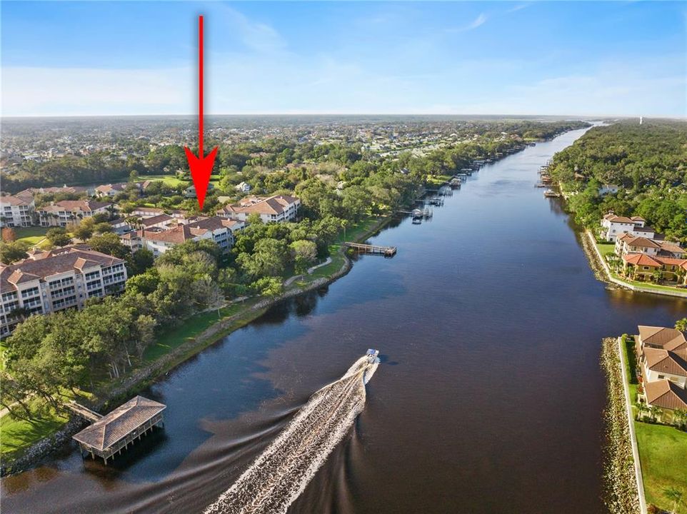 Aerial View of Building & Intracoastal from SE