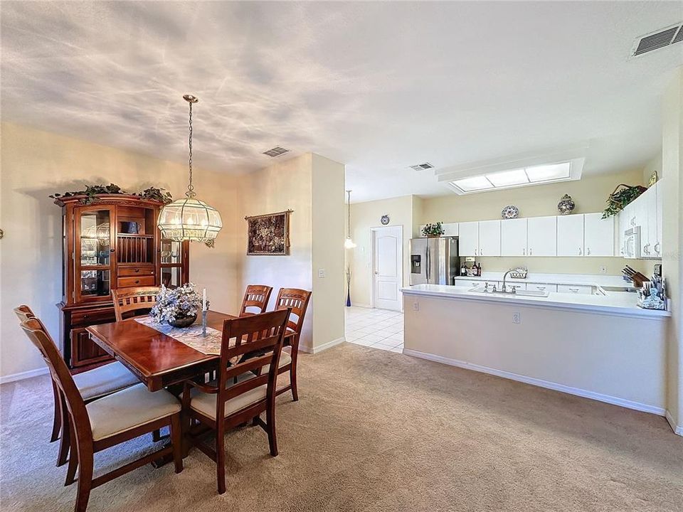 View into kitchen