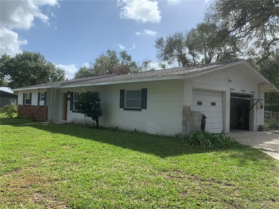 Garage side of house