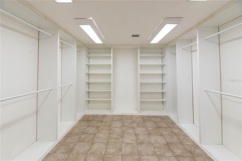 Oversized walk-in closet