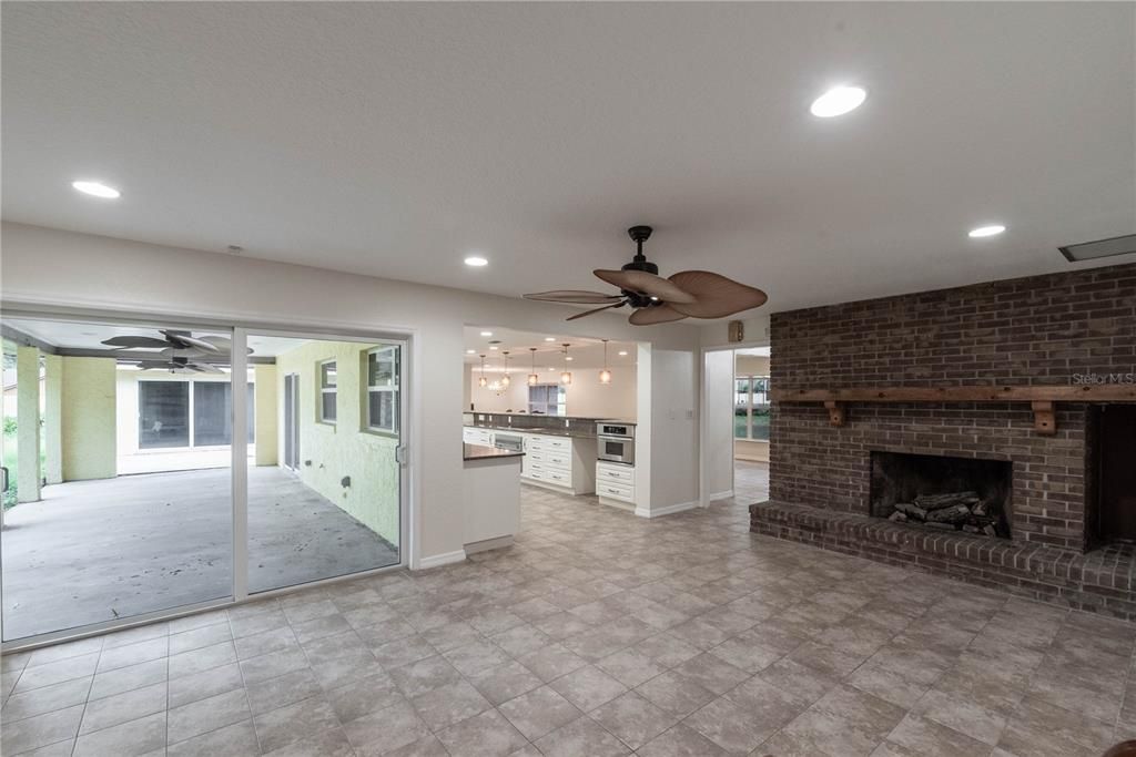 Living Room & Kitchen & Back Patio