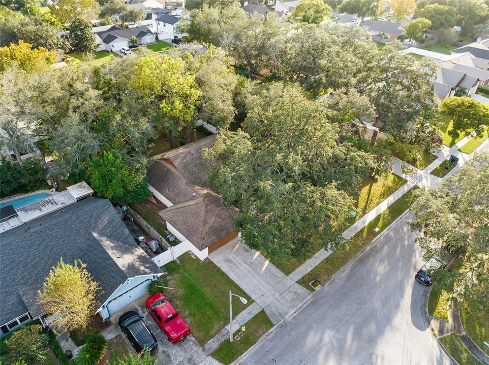 Aerial view of front exterior of home.