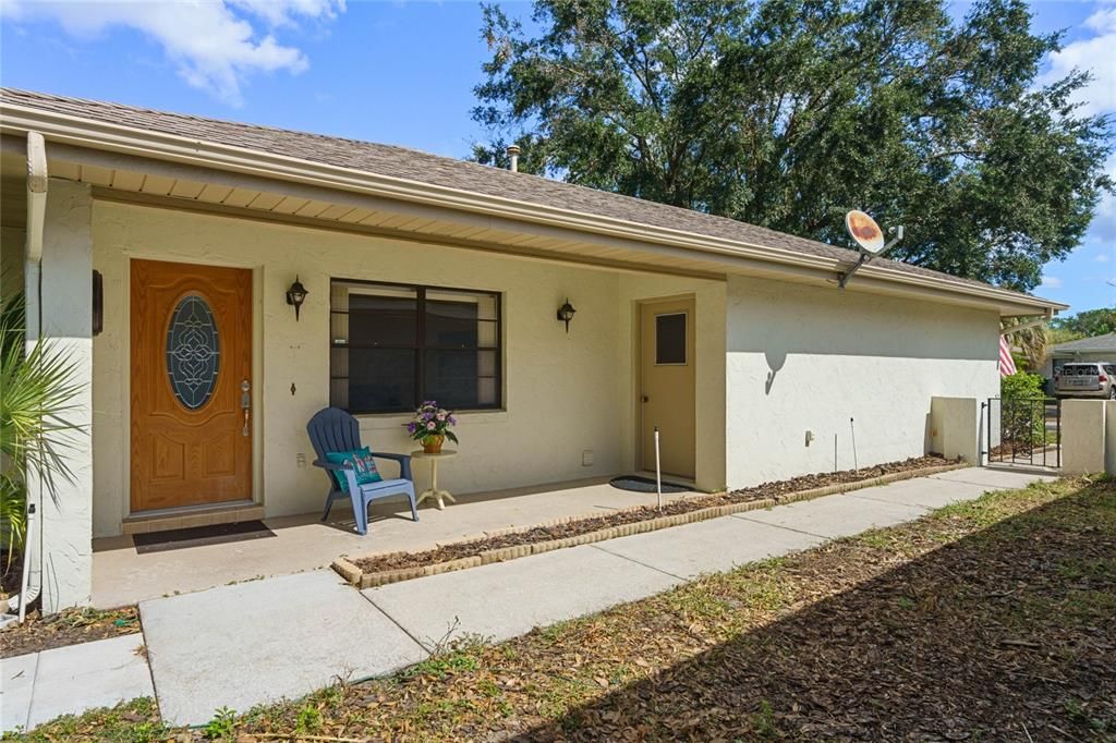 Charming Side Entry Porch