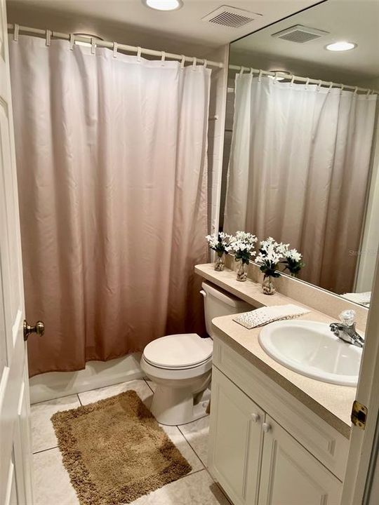 Guest bathroom with tub.