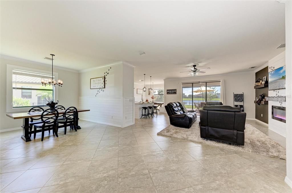 FORMAL DINING AREA AND MAIN LIVING ROOM