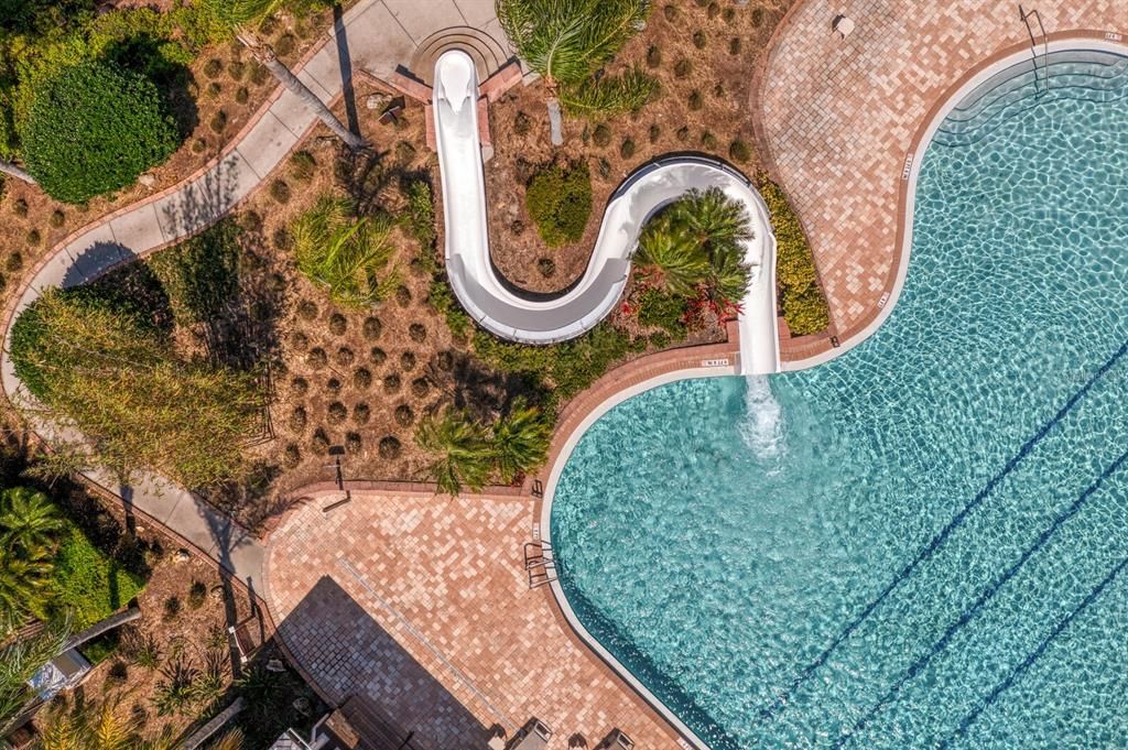 Waterslide at community pool