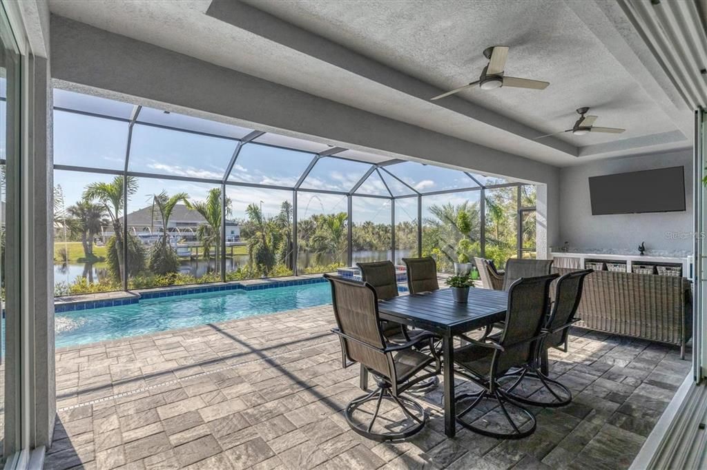 Enjoy outdoor living with ample space for dining and relaxation