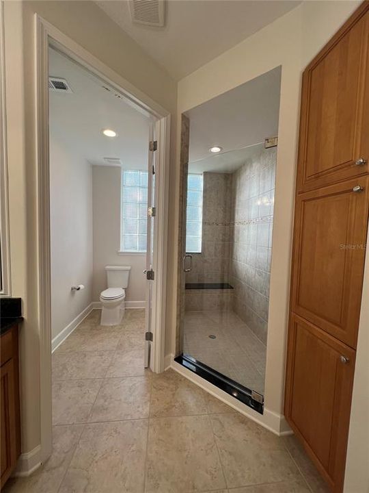 master bathroom with walk in shower