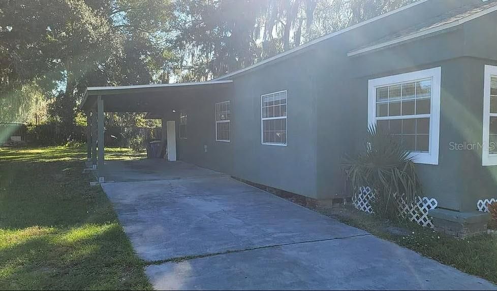 Carport and driveway