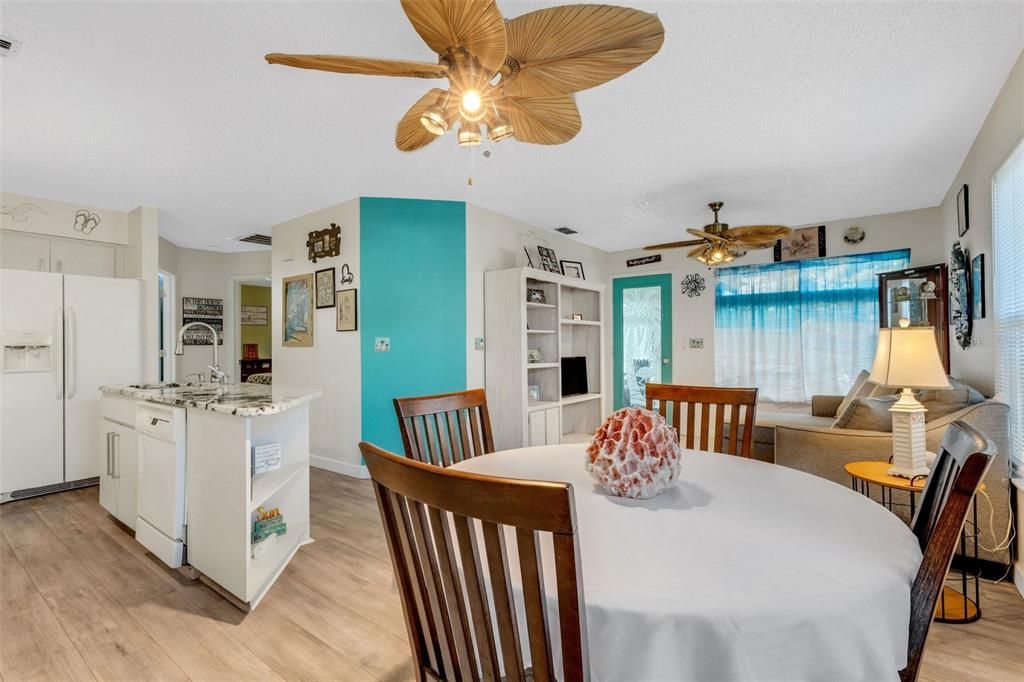 Dining Room Towards Kitchen and Living Room