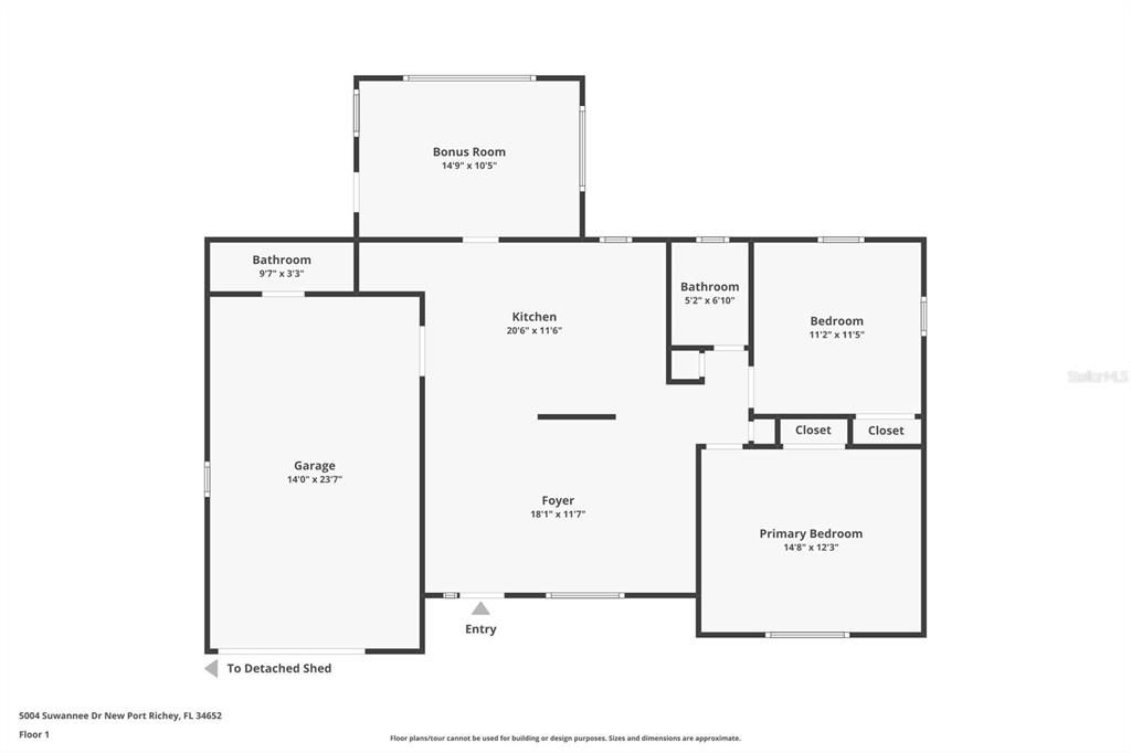 На продажу: $195,000 (2 спален, 1 ванн, 978 Квадратных фут)