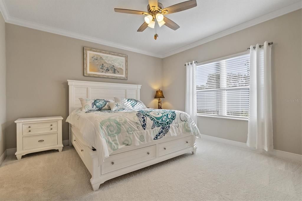 Primary Bedroom, enlarged due to added square footage in this model floor plan.