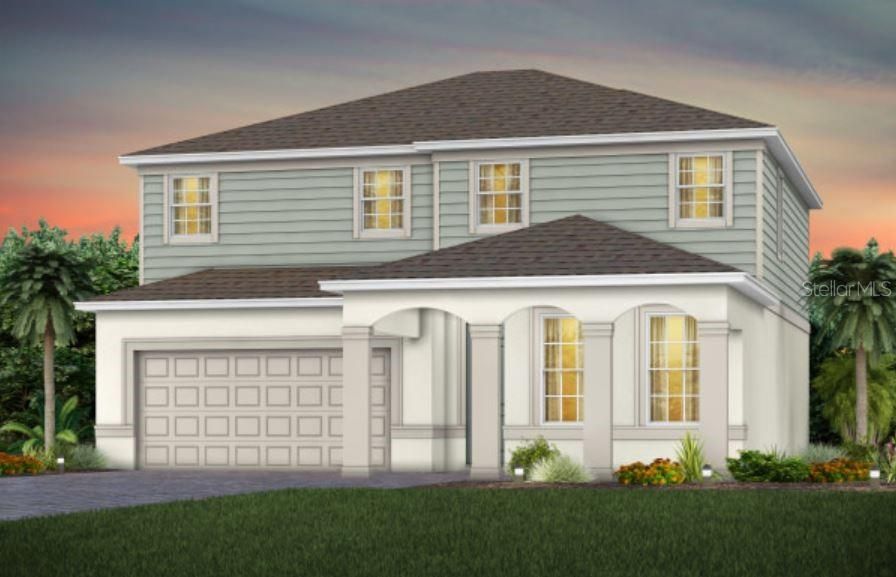 Exterior Design. Artistic rendering for this new construction home. Pictures are for illustrative purposes only. Elevations, colors and options may vary.