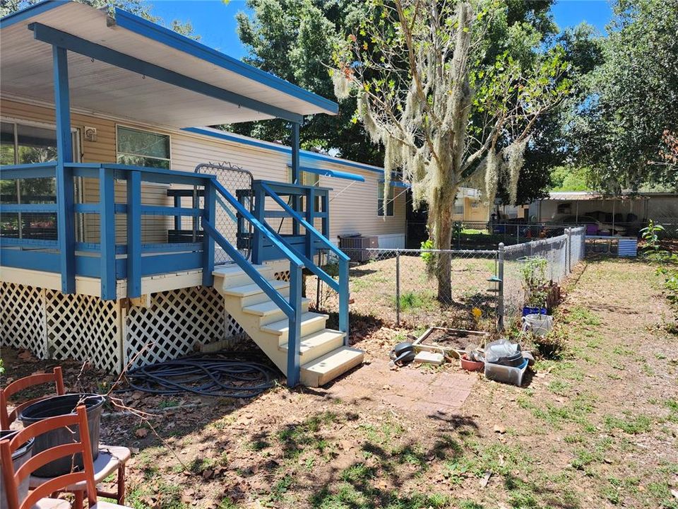 Porch from back yard view