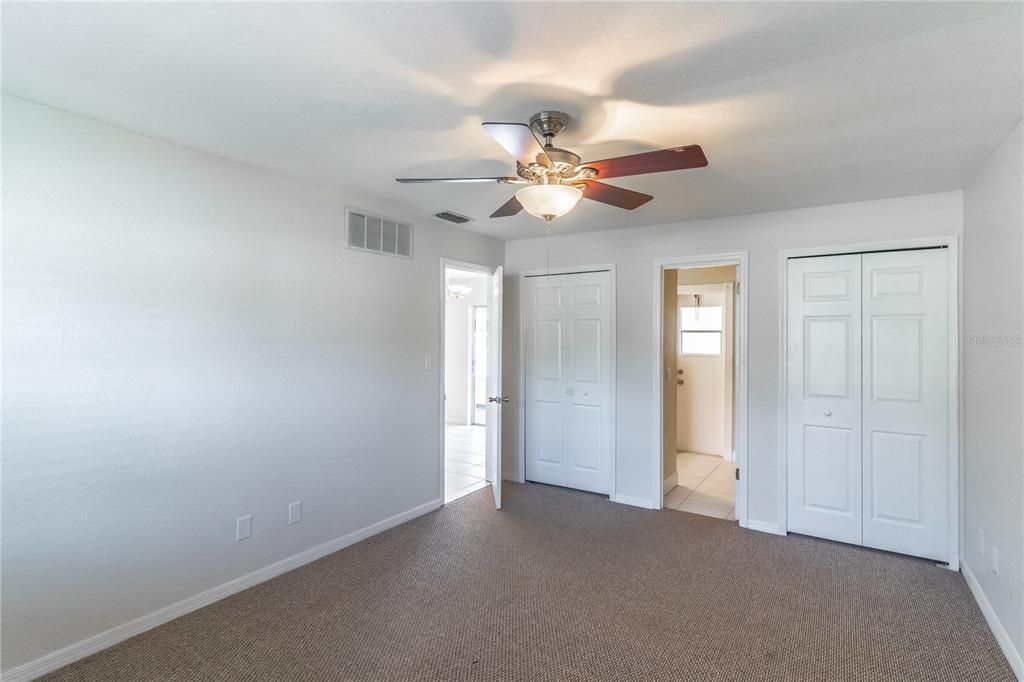 Primary Bedroom with Dual Closets