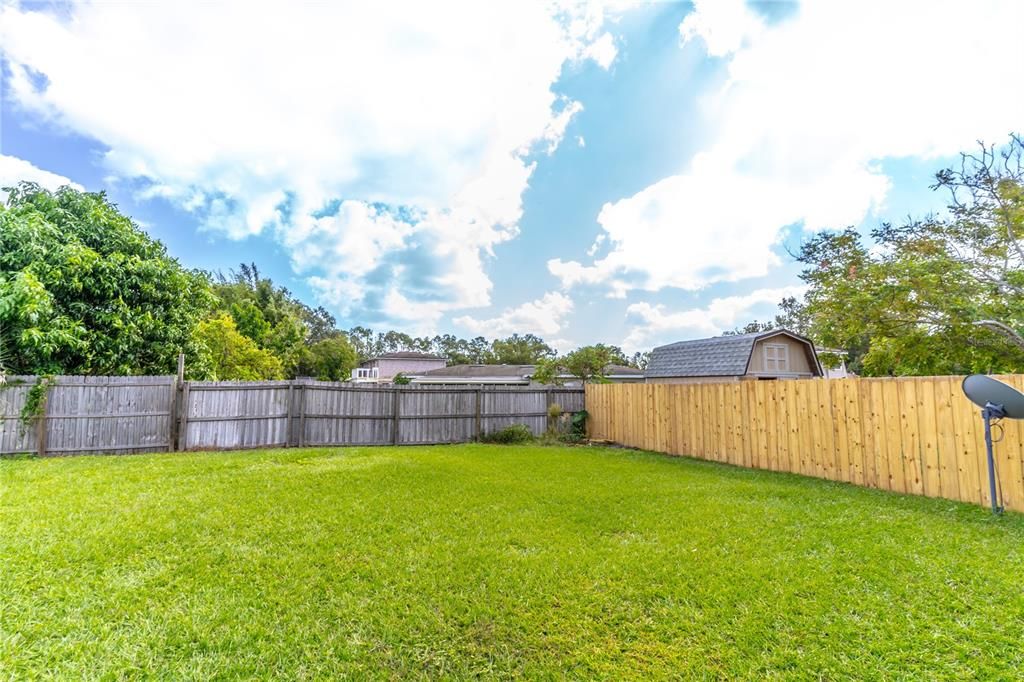 Large Fenced Backyard