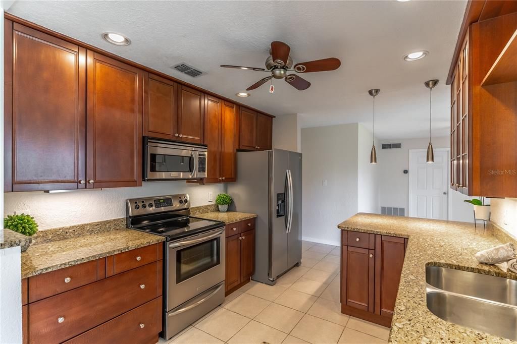 Kitchen with Brand-New Refrigerator