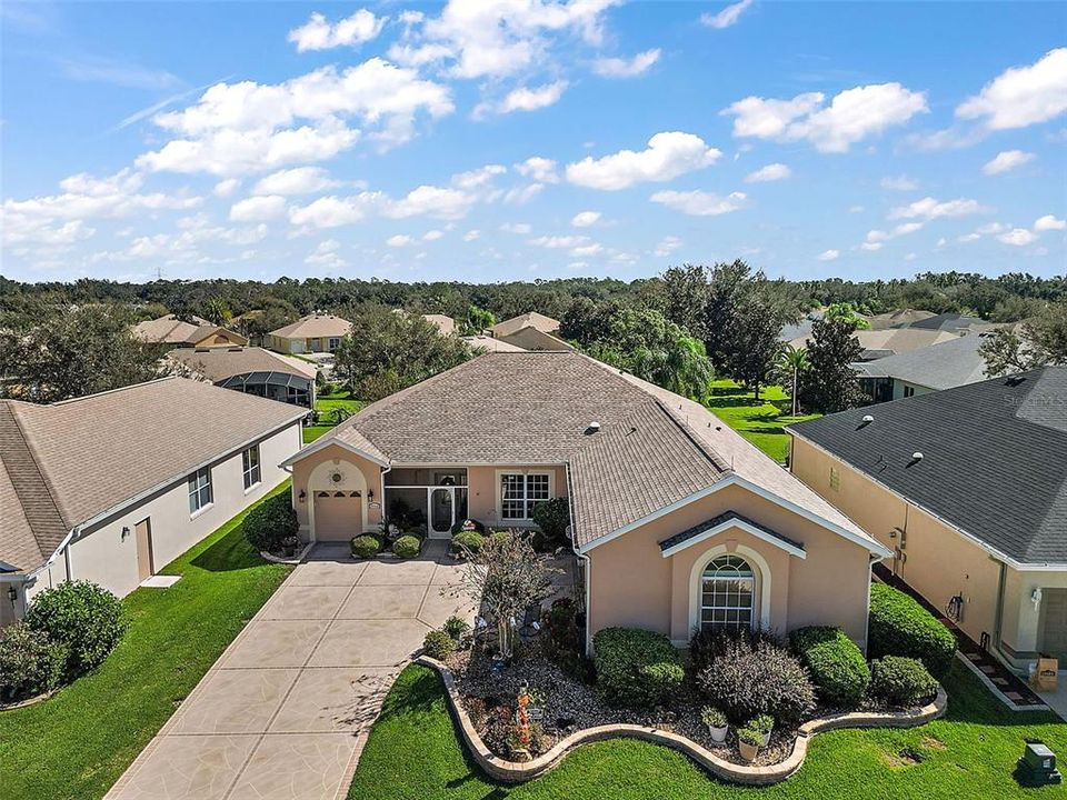 Large Driveway. Golf Cart Garage