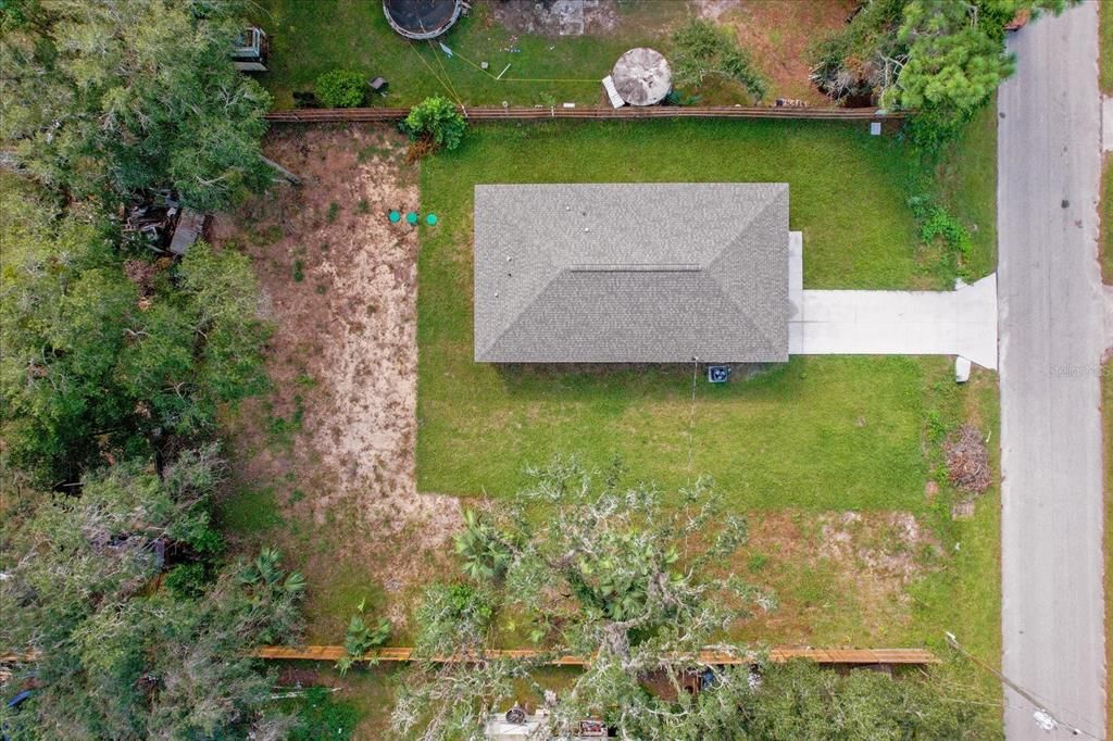 Top Aerial View of the House