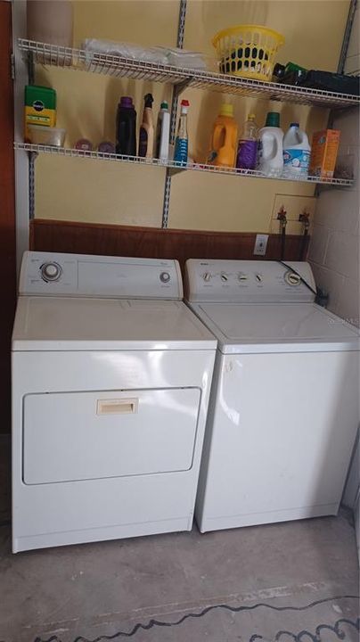 Washer & Dryer in garage