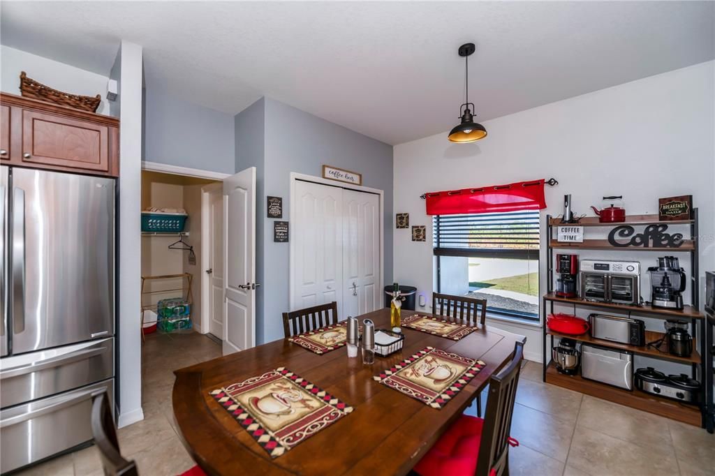 Large pantry area and door to laundry room right off kitchen.