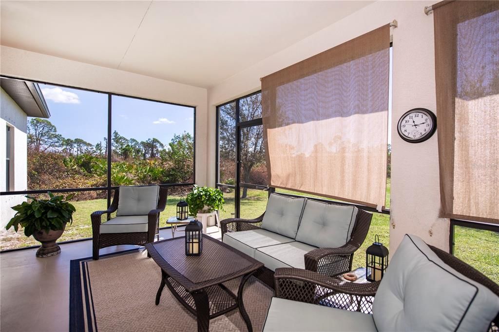 When it is time to relax, this screened in lanai is the perfect place.