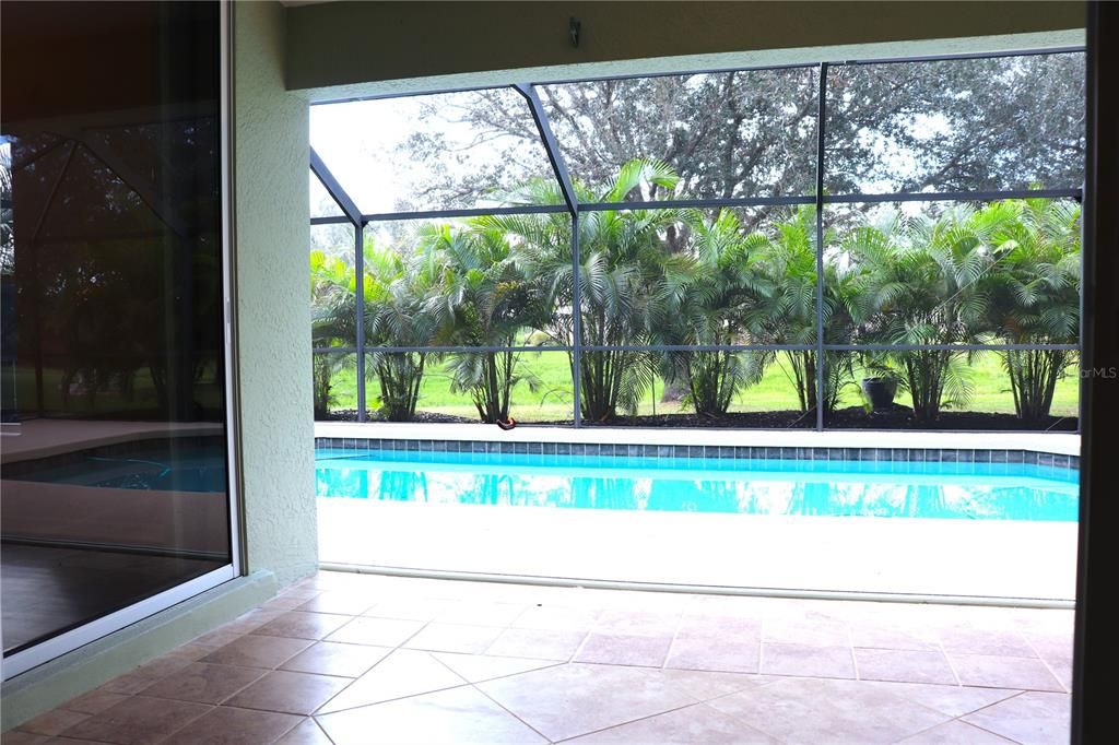 View of Pool/ Patio from Living Room