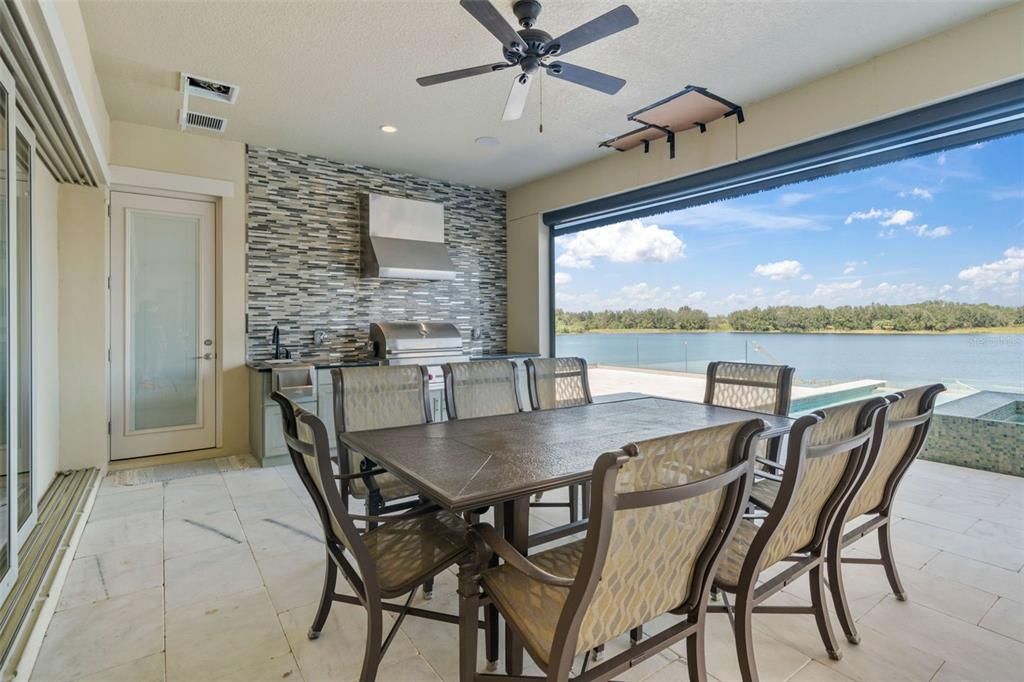 Lanai with Outdoor kitchen and Half bath