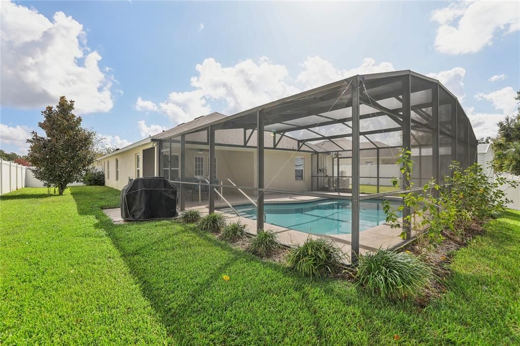 Back Yard & Screened Salt Water Pool