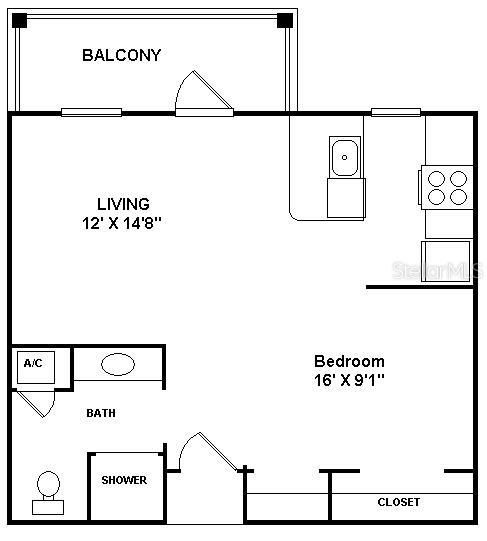 A1 Studio Floorplan