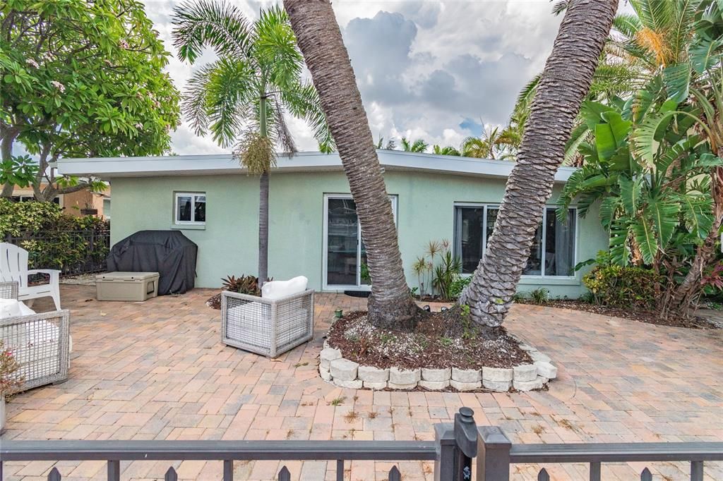 Brick Paved Backyard